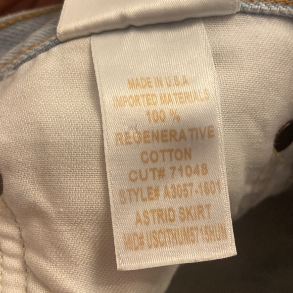 AGOLDE Astrid Slice Skirt Sz 28 Light Rinse A3057-1601 - Picture 4 of 5